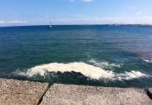 Lungomare, il bagno a pochi metri dalla grande chiazza
