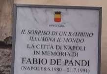 A Napoli una targa in memoria di Fabio De Pandi, vittima innocente di camorra