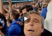 L’esultanza del politico napoletano a Wembley. Dedicata a… (VIDEO)