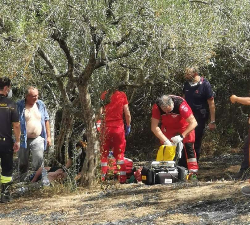 incendio ceppaloni località rotola