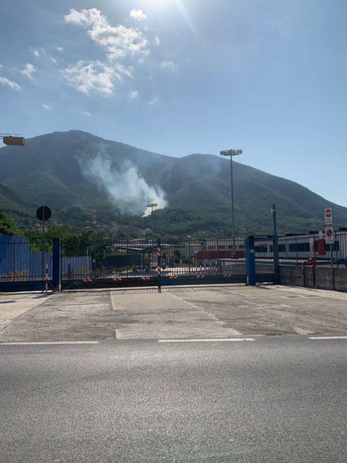 incendio monti nocera