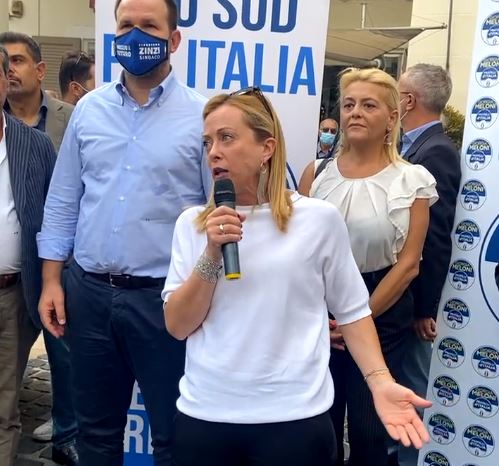 Meloni a Caserta