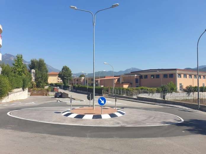 nuova rotatoria mercato san severino