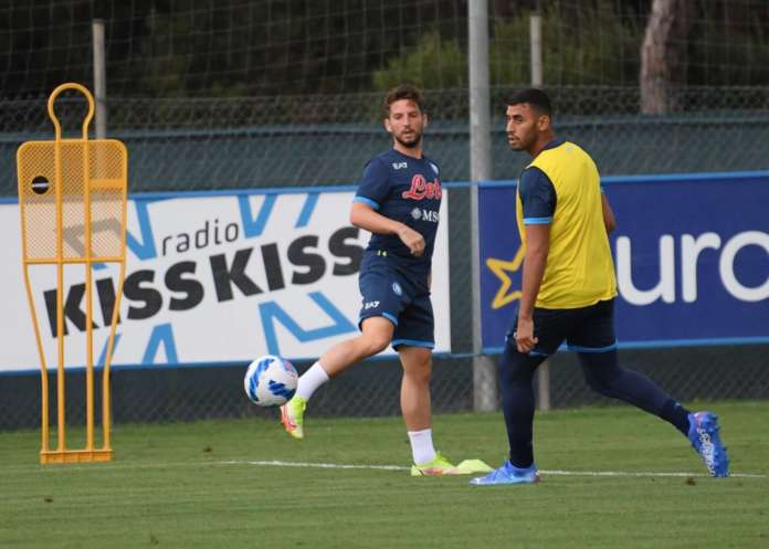 Mertens e Ghoulam allenamento Napoli