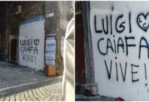 Forcella, ricomparse le scritte inneggianti a Luigi Caiafa