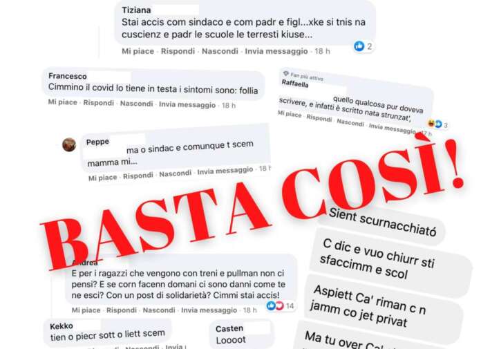 offese sindaco cimmino
