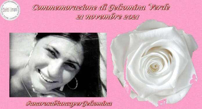 Locandina Commemorazione di Gelsomina Verde 2021