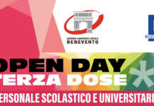 Covid, a Benevento open day terza dose per il personale scolastico e universitario