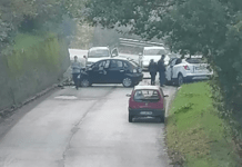 Impatto tra due auto in Contrada Borgonero: ferite due persone