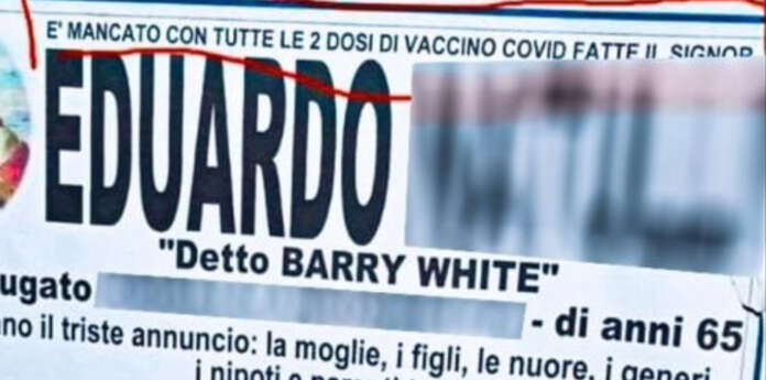 manifesto funebre napoli vaccino
