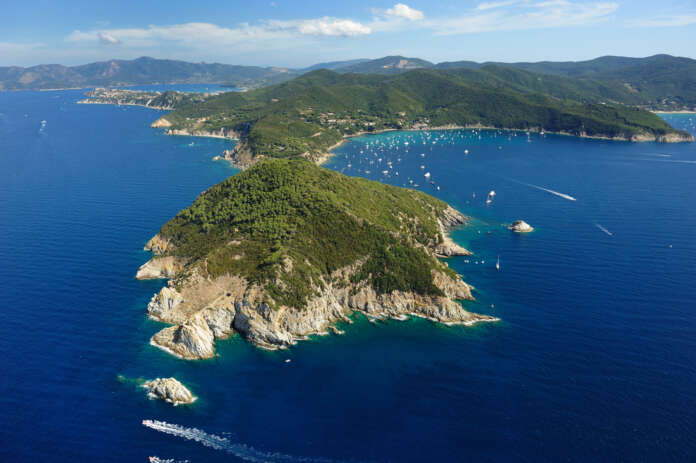 Elba,Island,-aerial,View,Of,Capo,D'enfola,tuscany,Italy