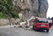 Masso su strada a Capri, rocciatori in azione per verifiche
