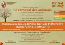 Festival d’Autunno 2021, si chiude con la tesi in forma concerto “Le carnaval des animaux”