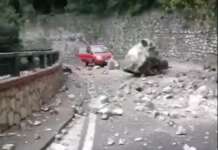 Maltempo, cade masso a Capri. Borrelli: “Sfiorata una tragedia” (VIDEO)