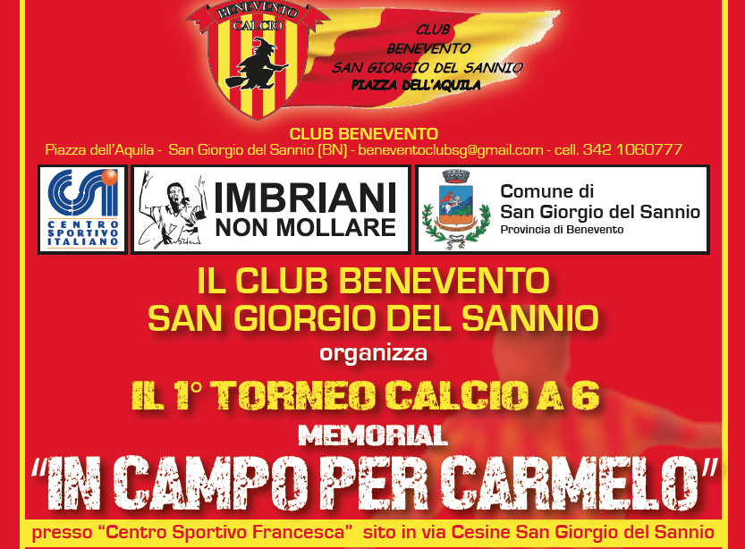 “In Campo per Carmelo”, a San Giorgio del Sannio il memorial di calcio a 6 “In Campo per Carmelo”, a San Giorgio del Sannio il memorial di calcio a 6