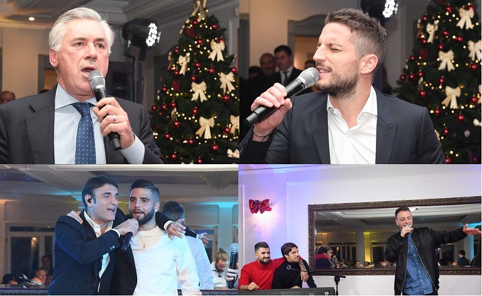 Albero Di Natale Ancelotti.Cantanapoli Da Ancelotti A Mertens Azzurri Scatenati Alla Cena Di Natale