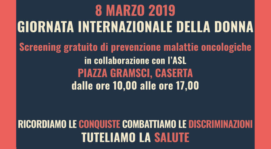 Cgil, Cisl, Uil Caserta: l’8 marzo screening gratuito, prevenzione oncologica Cgil, Cisl, Uil Caserta: l’8 marzo screening gratuito, prevenzione oncologica