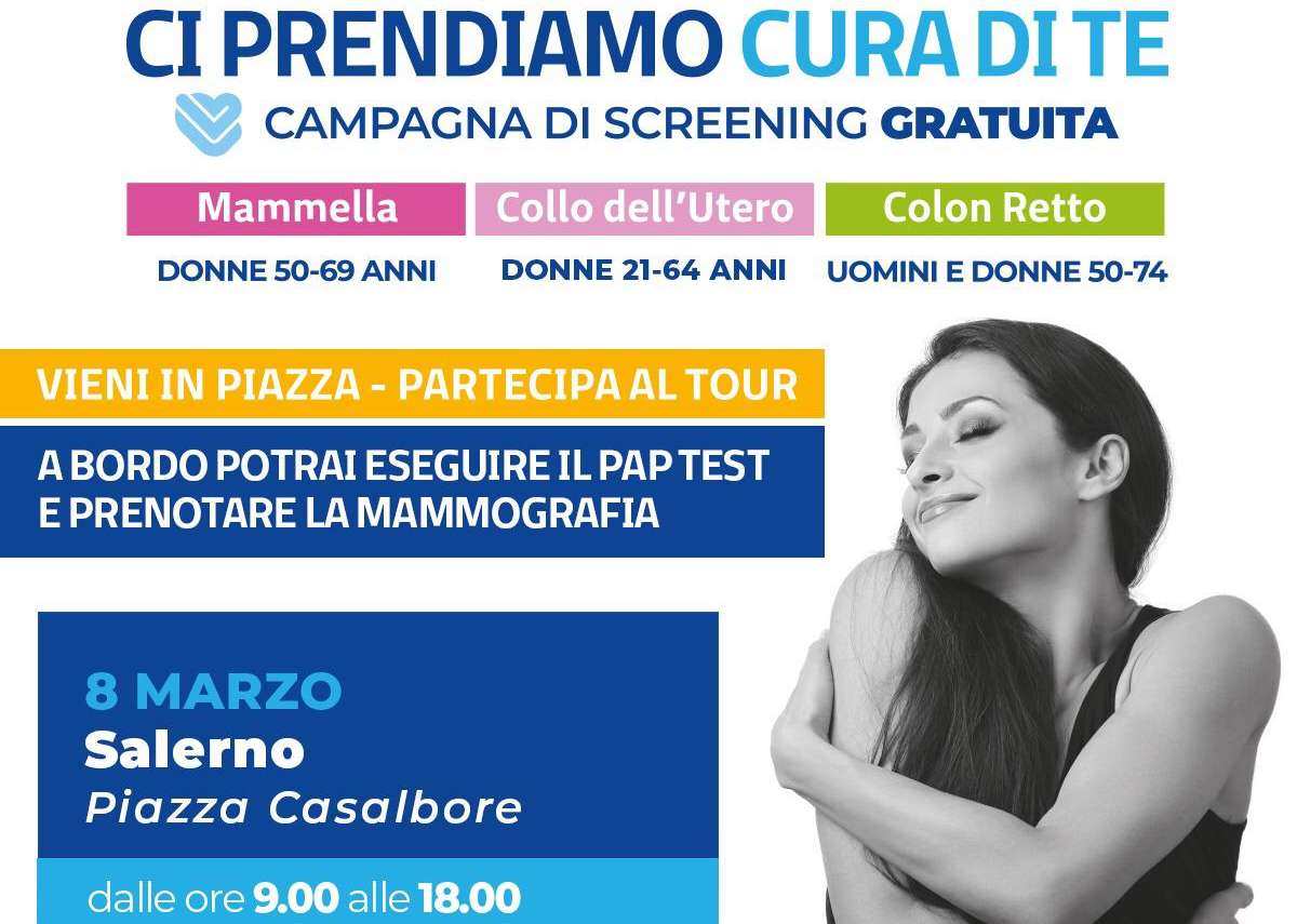 “Mi prendo cura di te”: l’8 marzo screening oncologici gratuiti a Salerno “Mi prendo cura di te”: l’8 marzo screening oncologici gratuiti a Salerno
