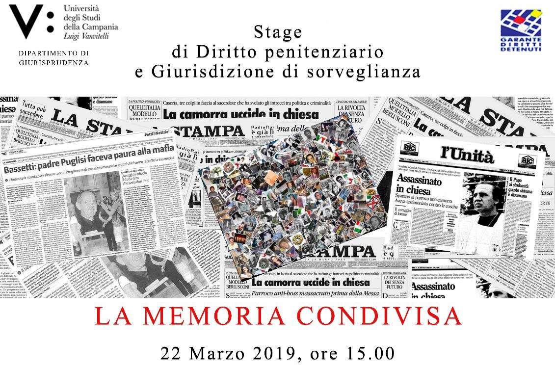 Camorra e Mafia: focus all’Università Vanvitelli su Don Diana e don Pino Puglisi Camorra e Mafia: focus all’Università Vanvitelli su Don Diana e don Pino Puglisi