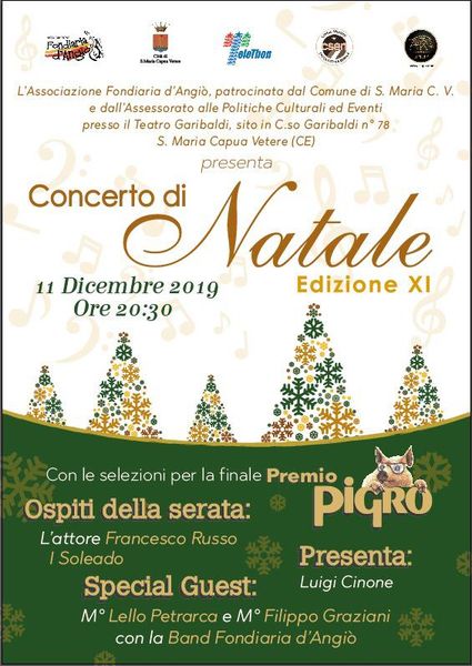 Biglietti Di Natale Telethon.Santa Maria Capua Vetere Concerto Di Natale A Favore Di Telethon Al Teatro Garibaldi