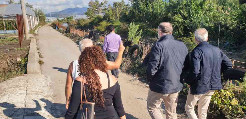 San Marzano, sopralluogo al Rio Sguazzatoio prima del dragaggio San Marzano, sopralluogo al Rio Sguazzatoio prima del dragaggio