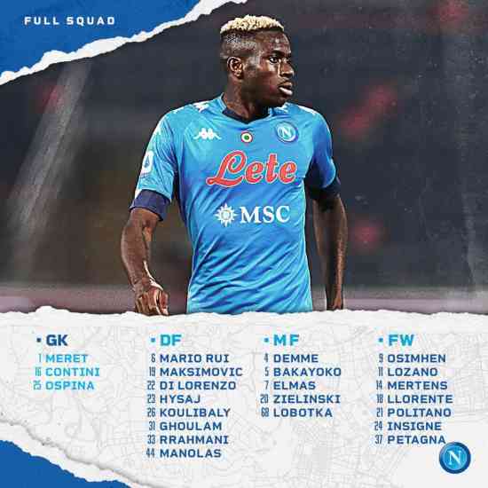 Napoli, a Verona c’è anche Osimhen: i convocati di Gattuso Napoli, a Verona c’è anche Osimhen: i convocati di Gattuso