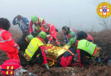 Incidente a causa della nebbia, motociclista salvato dal Soccorso Alpino e Speleologico