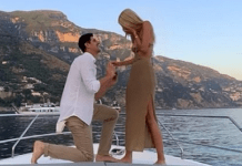 Courtois, proposta di matrimonio alla sua Mishel nelle acque di Positano