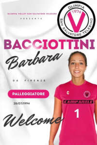 Serie B1, l’Olimpia Volley piazza il colpo Bacciottini: “Porto la mia esperienza”