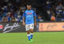 Napoli, esami per Politano: distrazione del legamento peroneo astragalico anteriore destro