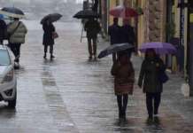 In Campania allerta meteo di livello giallo per piogge e temporali