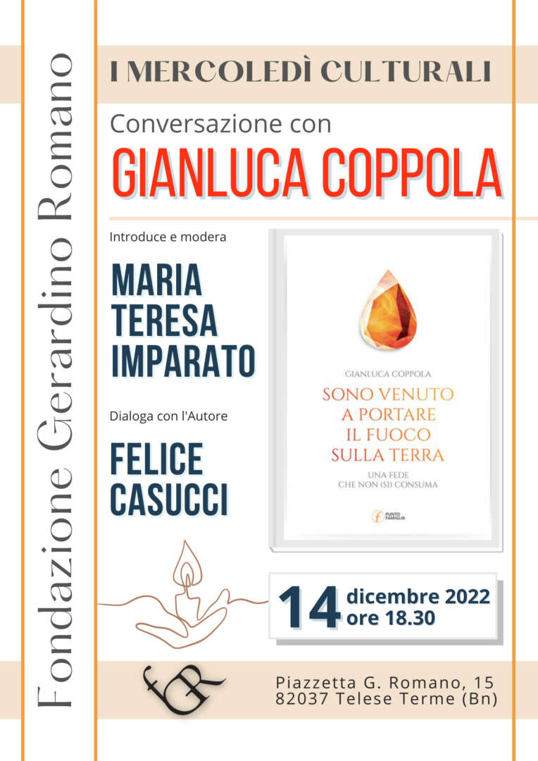 Fondazione ‘Romano’, mercoledì conversazione con Gianluca Coppola