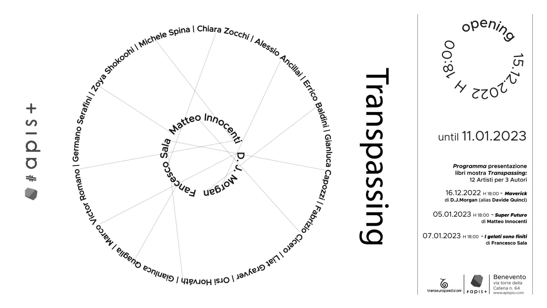 Parte da Benevento "Transpassing", mostra collettiva itinerante che unisce  arti visive e letteratura