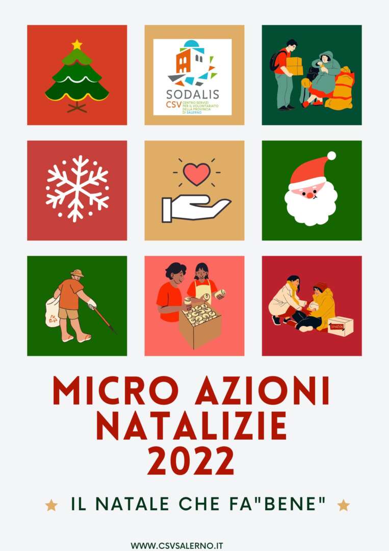 Micro Azioni Natalizie, 104 iniziative di solidarietà in Provincia di Salerno