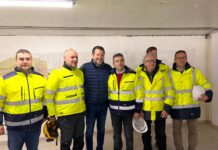 Il Gruppo Rillo riceve la visita di Salvini in un suo cantiere sul Lago di Garda