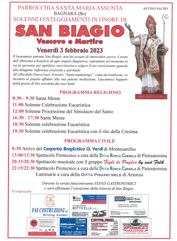 San Biagio e la tradizione della fetta di