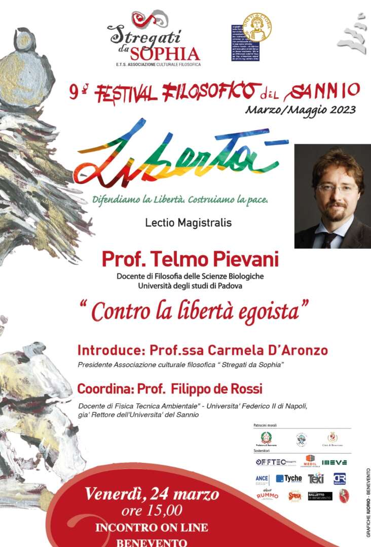 Festival Filosofico del Sannio, venerdì Lectio Magistralis di Telmo Pievani