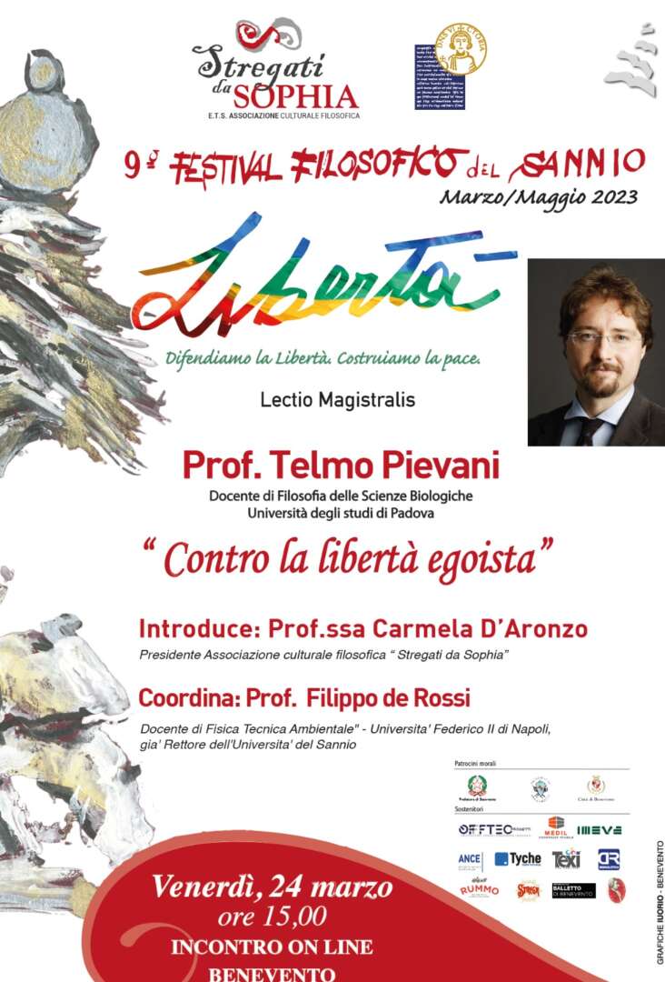 Festival Filosofico del Sannio, venerdì Lectio Magistralis di Telmo Pievani Festival Filosofico del Sannio, venerdì Lectio Magistralis di Telmo Pievani