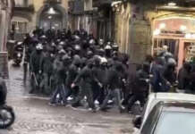 Napoli-Eintracht, la questura: “Non c’è stato nessun contatto tra tifoserie”