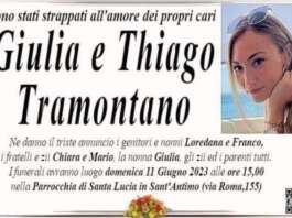 Domani i funerali di Giulia Tramontano e Thiago a Sant’Antimo