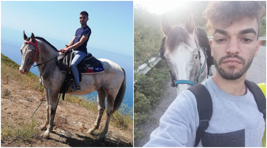 Cono e il suo cavallo cieco in viaggio verso Assisi, domani tappa a Nola Cono e il suo cavallo cieco in viaggio verso Assisi, domani tappa a Nola