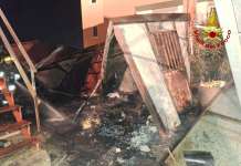 In fiamme container agricolo: origine dolosa