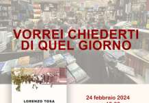 Culture e Letture aps, sabato la presentazione del libro di Lorenzo Tosa