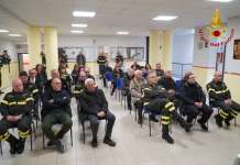 Foto/ Vigili del Fuoco al Precetto Pasquale: auguri alla comunità