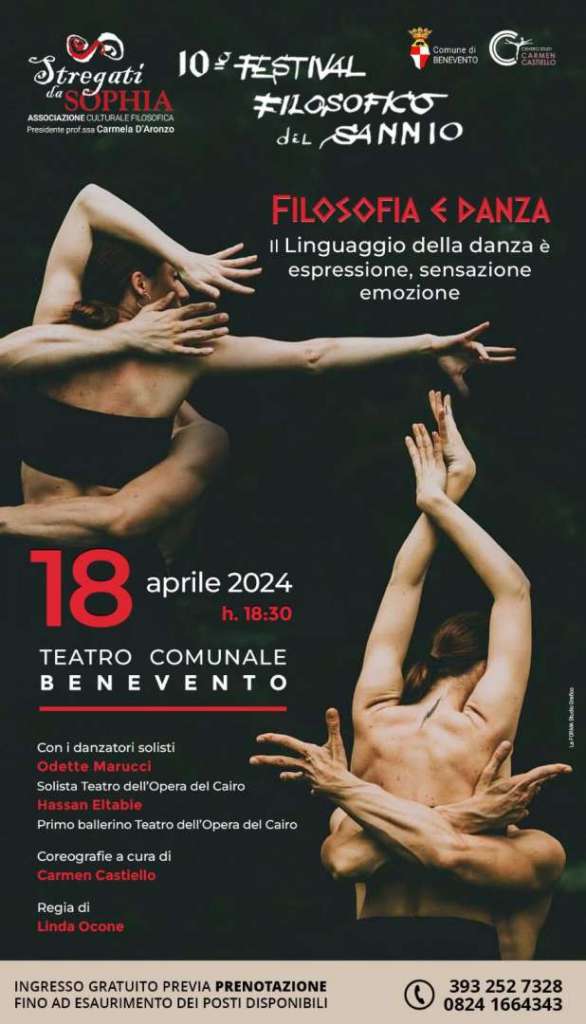 Festival filosofico del Sannio, giovedì l’ultimo appuntamento con “Filosofia e Danza”