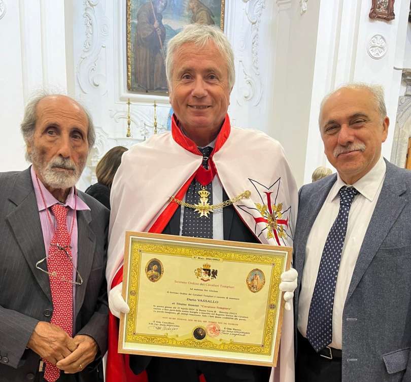 Dario Vassallo nominato “Cavaliere templare” per amore della legalità e della giustizia