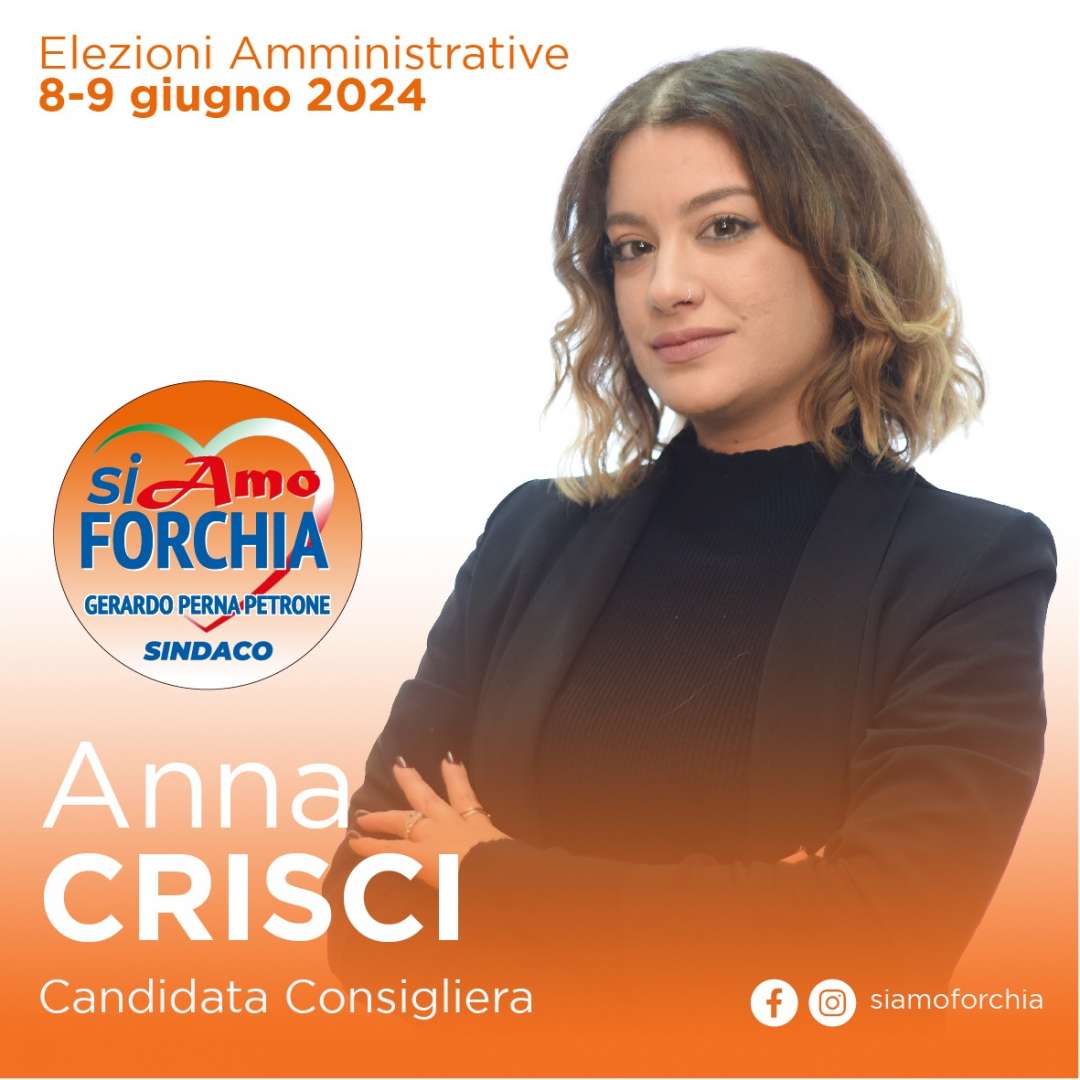 Siamo Forchia, l’entusiasmo e la determinazione di Anna Crisci 