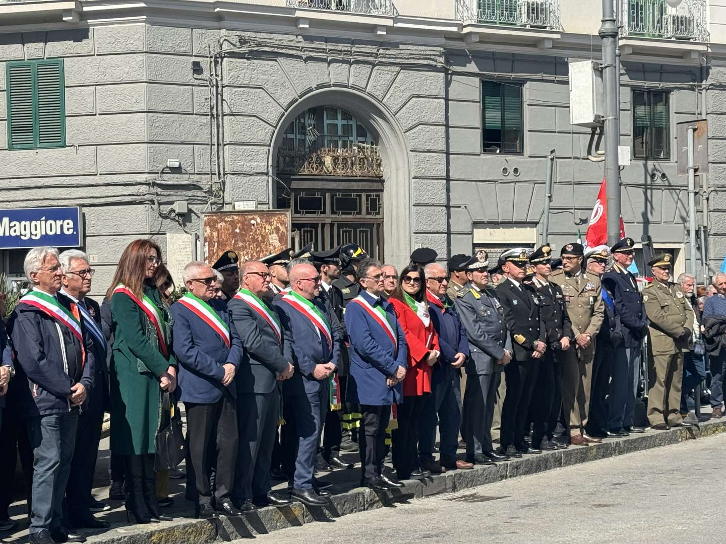 FOTO/ Salerno, in piazza Vittorio Veneto la prima parte delle celebrazioni per il 25 aprile