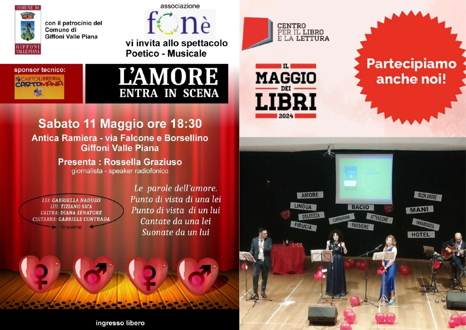 Giffoni Valle Piana, Associazione Fonè: sabato 11 maggio lo spettacolo ‘L’amore entra in scena’