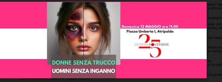 “Donne Senza Trucco, Uomini Senza Inganno” contro la violenza